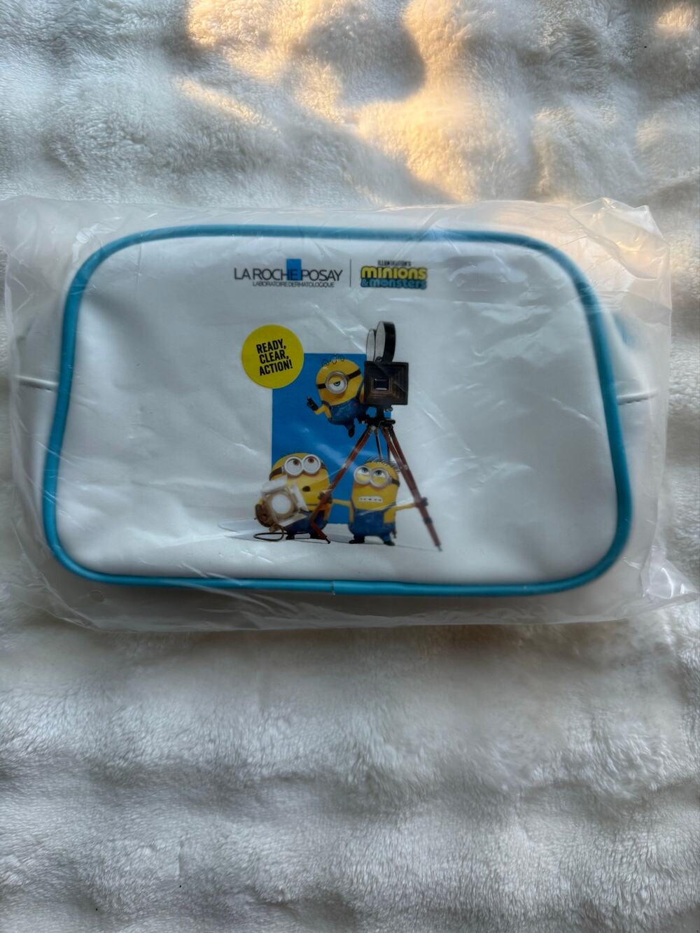 La Roche-Posay x Minions Cosmetic Bag Toiletry Pouch NEW Sealed Limited Edition